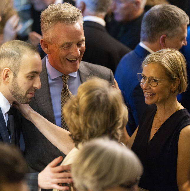 People enjoying an event